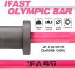 Pink Olympic Barbell Bar, 4Ft Solid Chrome Weight Bar with Bearings, 400Lbs Capacity Weightlifting Bar for Home Gym Workout Strength Training Squat