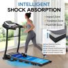 NEW Home Folding Treadmill with Pulse Sensor, 2.5 HP Quiet Brushless Motor , 7.5 MPH