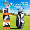 VEVOR Golf Cart Bag with 14 Way Organizer Divider Top, 36' Multiple Pockets Premium Nylon Cart Bag