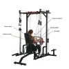 Power cage with LAT PullDown and Weight Storage Rack Optional Weight Bench, 1400 lb Capacity Power Rack for Home and Garage Gyms