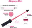 Pink Olympic Barbell Bar, 4Ft Solid Chrome Weight Bar with Bearings, 400Lbs Capacity Weightlifting Bar for Home Gym Workout Strength Training Squat