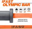 Orange Olympic Barbell Bar, 4Ft Solid Chrome Weight Bar with Bearings, 400Lbs Capacity Weightlifting Bar for Home Gym Workout Strength Training Squat