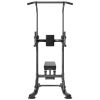 VEVOR Power Tower with Bench, 10-Level Height Adjustable Pull Up Bar Stand Dip Station & Detachable Bench