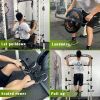 Green Multi-functional Power Cage, Home Adjustable Pullup Squat Rack 1000Lbs Capacity Comprehensive Fitness Barbell Rack Olympic Bar