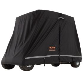 VEVOR 4 Passenger Golf Cart Cover, 600D Polyester Full Cover, Universal Fits for Most Brand Club Car Covers, Waterproof, Sunproof (Car Cover Size: 108 x 48 x 66 inch)