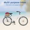 Multifunction 26 Inch Single Speed Bike, Steel Frame, Upright Comfortable Seat, Rear Roller Coaster Brakes, Multi-function Rear Shelf, Multicolor