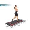 2 in 1 Under Desk Electric Treadmill 2.5HP; with Bluetooth APP and speaker; Remote Control; Display; Walking Jogging Running Machine Fitness Equipment