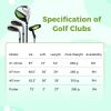 Junior Complete Golf Club Set for Kids with Rain Hood Right Hand Children Golf Age 8-10 Years Old