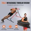 VEVOR Power Tower Dip Station, 2-Level Height Adjustable Pull Up Bar Stand, Multi-Function Strength Training Workout Equipment