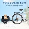 Multifunction 26 Inch 7 Speed Bike, Steel Frame, Upright Comfortable Seat, U-brake, Multi-function Rear Rack, Multicolor