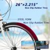 Multifunction 26 Inch 7 Speed Bike, Steel Frame, Upright Comfortable Seat, U-brake, Multi-function Rear Rack, Multicolor
