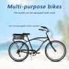Multifunction 26 Inch 7 Speed Bike, Steel Frame, Upright Comfortable Seat, U-brake, Multi-function Rear Rack, Multicolor