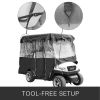 VEVOR Golf Cart Enclosure, 4-Person Golf Cart Cover, 4-Sided Fairway Deluxe, 300D Waterproof Driving Enclosure with Transparent Windows, Fit for EZGO
