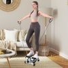 Mini Steppers for Exercise Mini Stair Stepper for Home with Resistance Bands Stepper with LCD Monitor